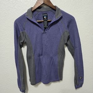 Kuhl quarter zip long sleeve pull over wool purple gray